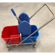 Städvagn Rostfritt Stål 2x17L