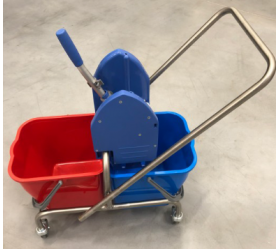 Städvagn Rostfritt Stål 2x17L