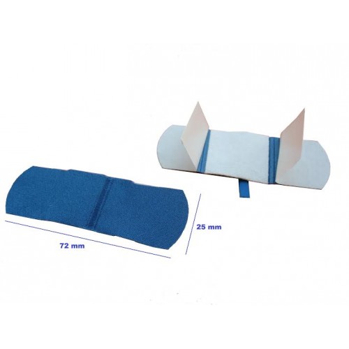 Detekterbara blå plåster - Detekterbar med röntgen - 7.2x2.5cm (100 pcs) 