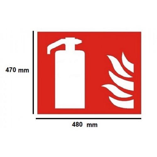 Golvmärknings etikett - brandsläckare 470x480mm