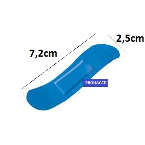 Detekterbara blå plåster PREMIUM - 7.5x2.5cm (100pcs) 